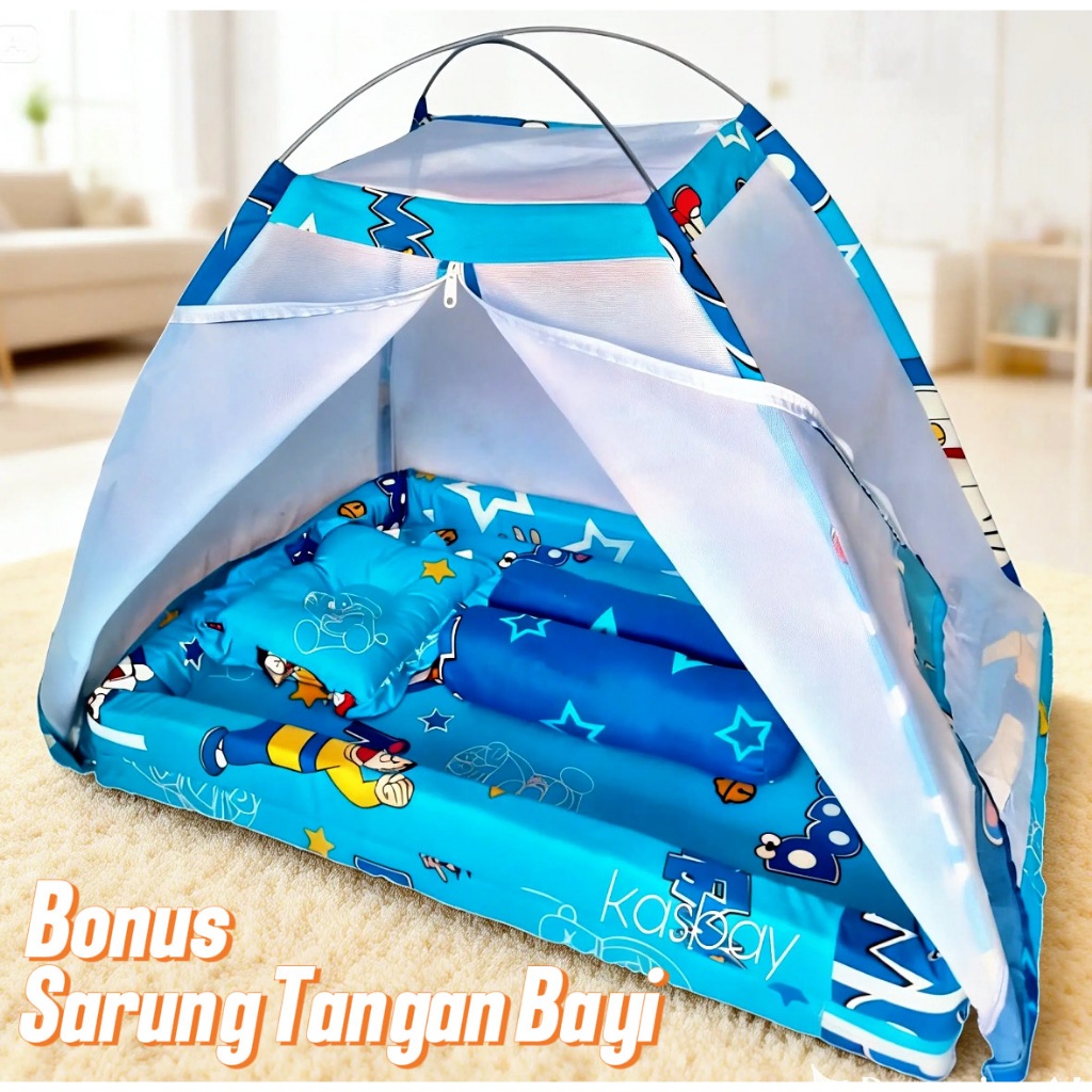 Kasur Bayi Kelambu Ukuran Jumbo Set Lengkap Bantal Guling dan Bonus Menarik