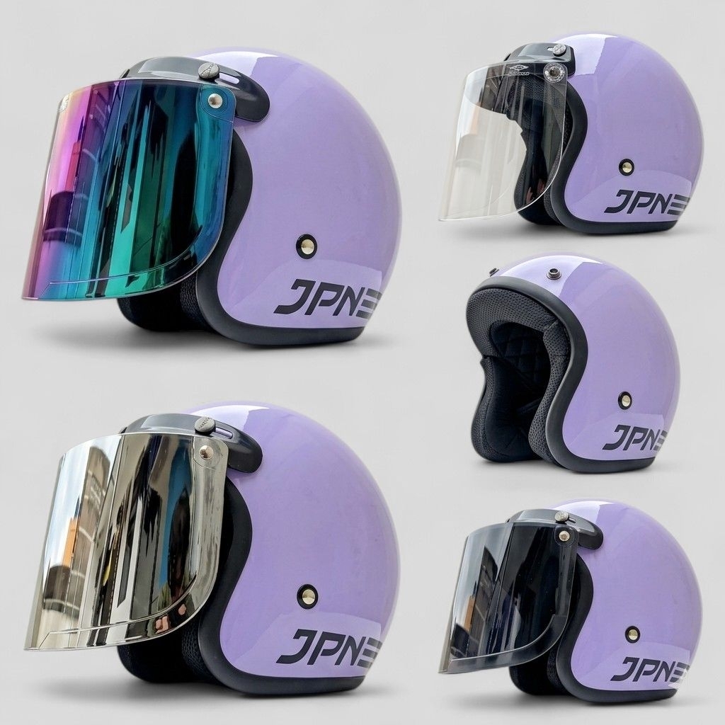 Helm jpn ungu lilac glossy ORIGINAL 100% Asli