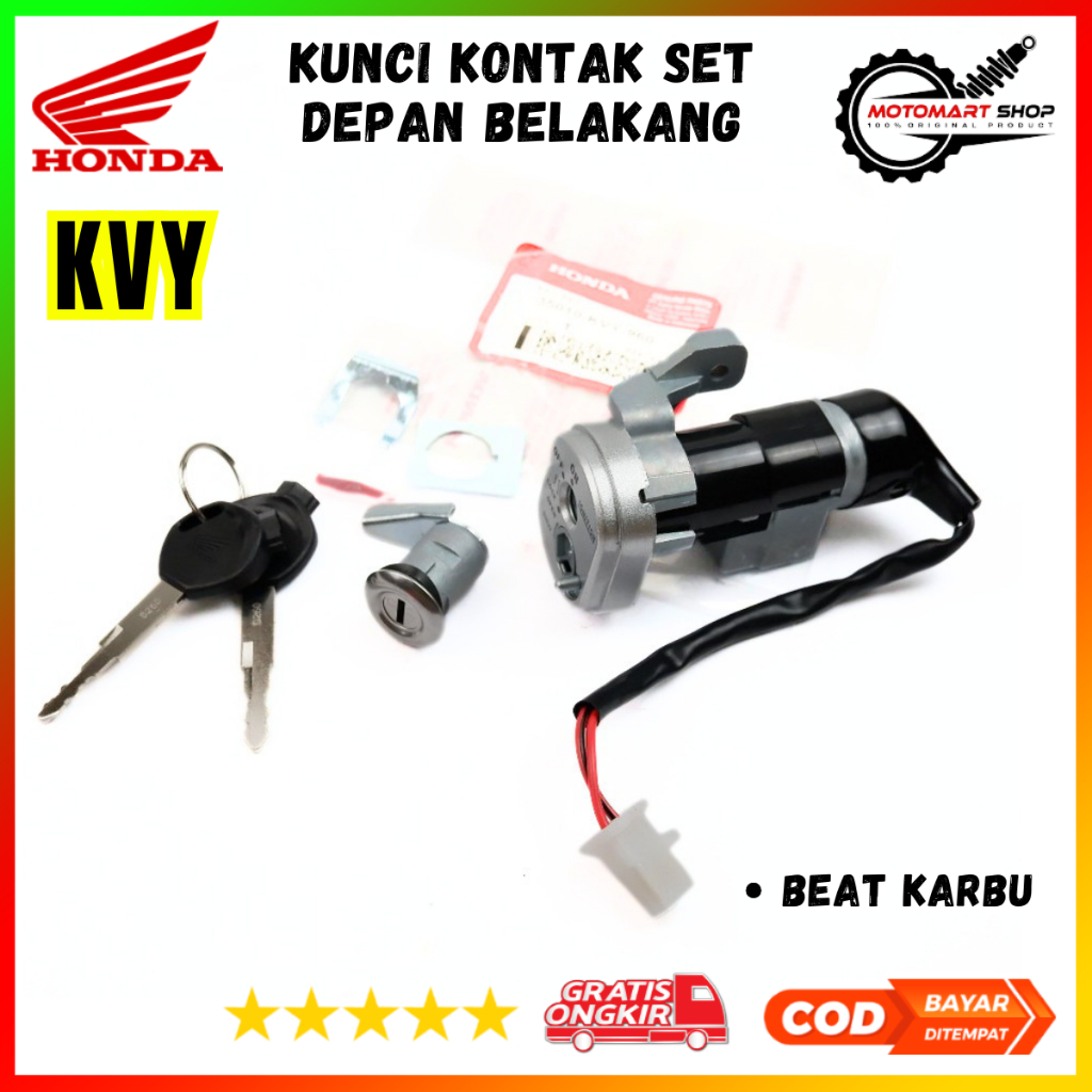Kunci Kontak Honda Beat Karbu Ori - 35010-KVY-960