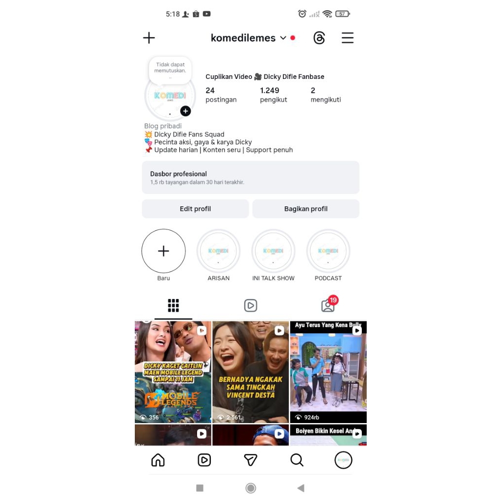 AKUN INSTAGRAM FOLLOWERS 1000+ COCOK UNTUK (ADS, SPAM, AKUN UTAMA) BERGARANSI