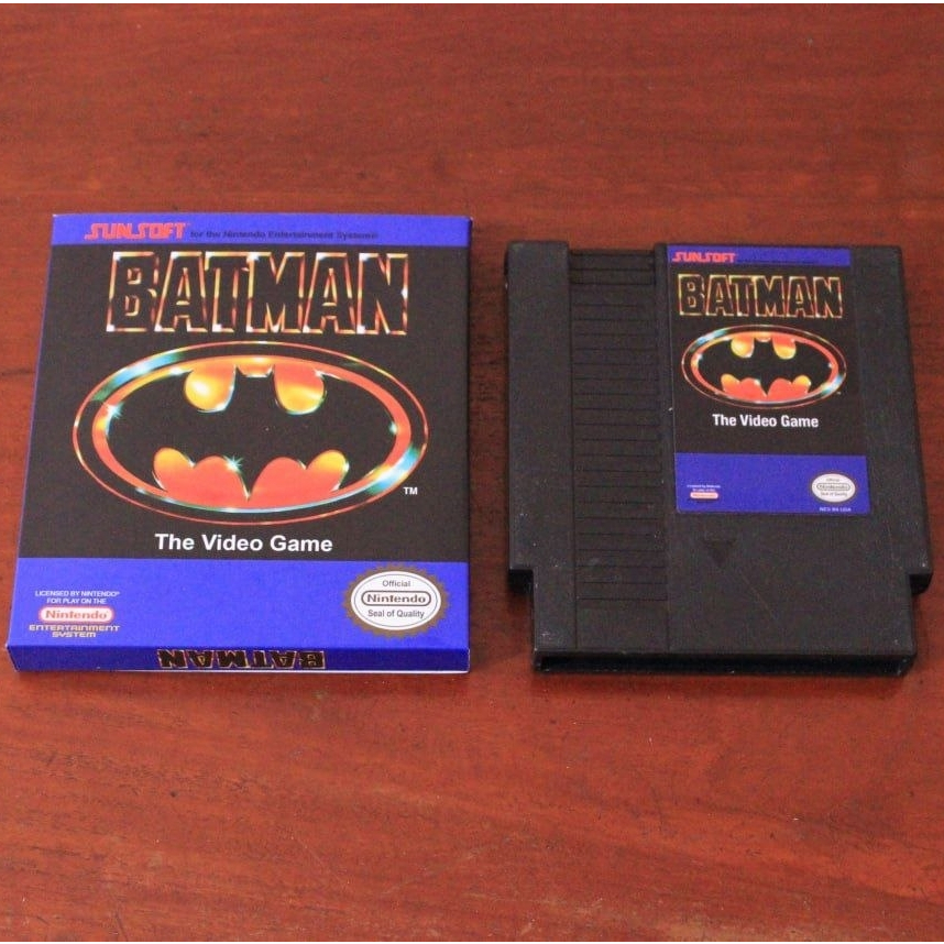 Kaset Nintendo NES 8 Bit 72 Pin Batman Boxed Refurbished Tested Hidup Nyala Normal