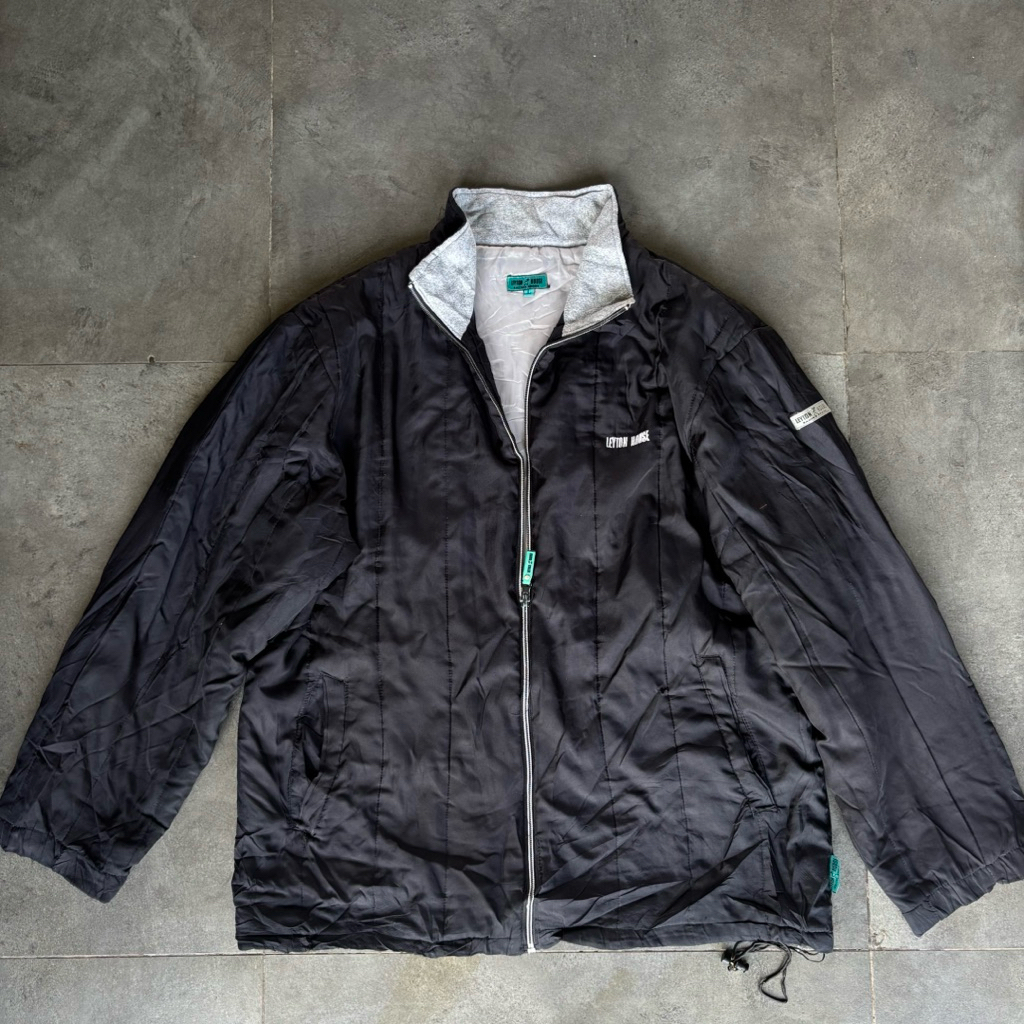 Leyton House Black Zipped Jacket Man