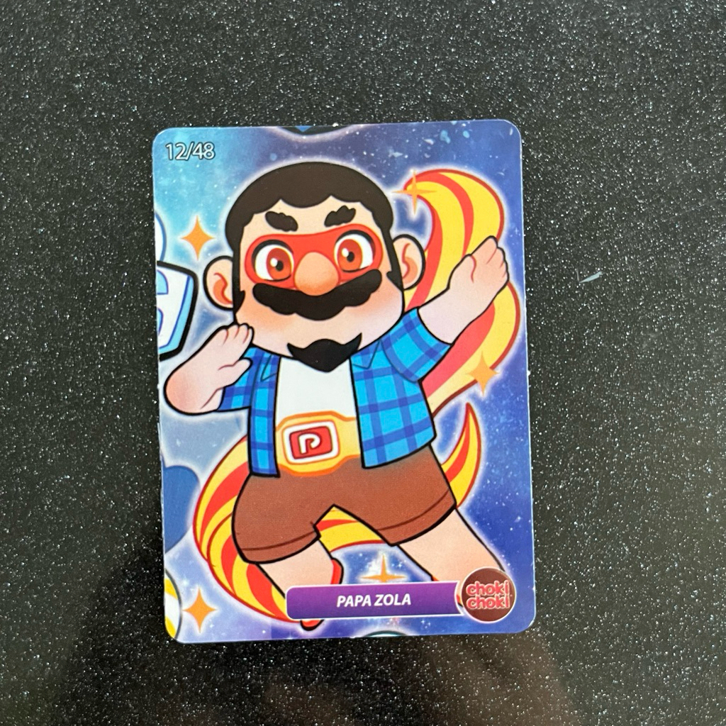 Kartu Papa Zola no 12/48 - Choki Choki Puzzle Malaysia