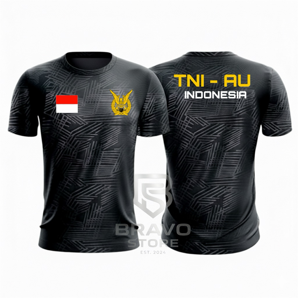kaos Dryfit TNI AU / kaos tni au Bahan Dryfit Embos / baju kaos tni au /kaos jersey tni au Premium