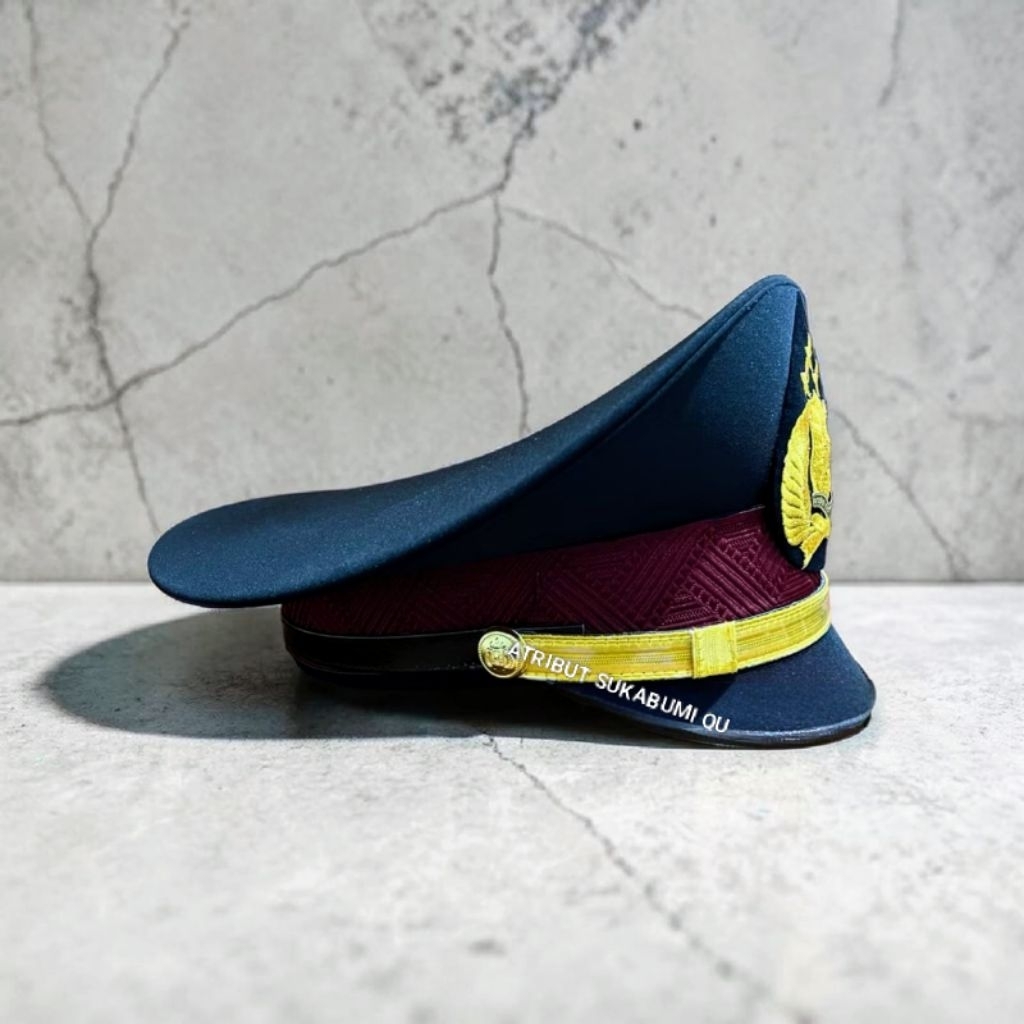 Topi Pet Pama Pdh Pdu /Pet Polki Pama Hm Mawardi / Pet Pdh Pama Coklat Polisi Pama / Pet Polri Pama 