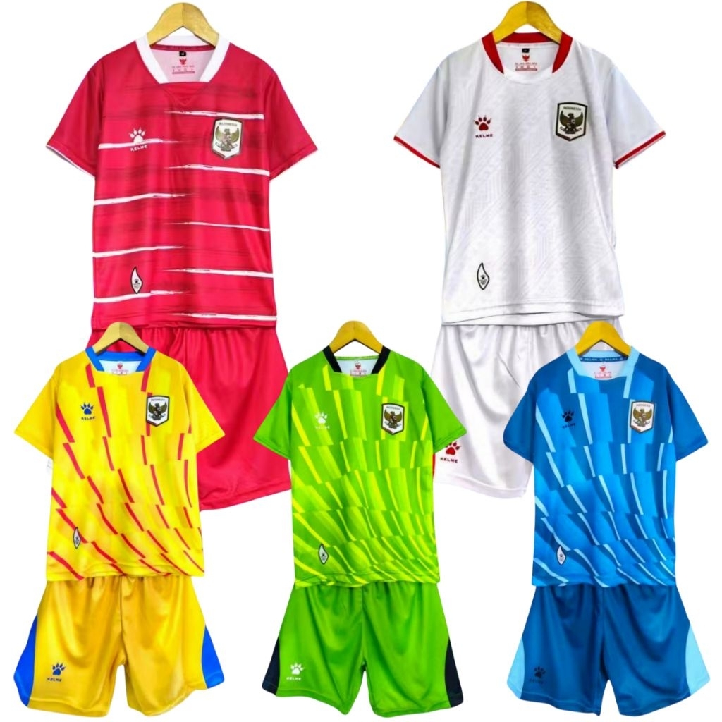 Jersey Timnas Anak 2026 Grade Ori Logo Timbul 3D Baju Bola Anak Setelan Jersey Bola Anak