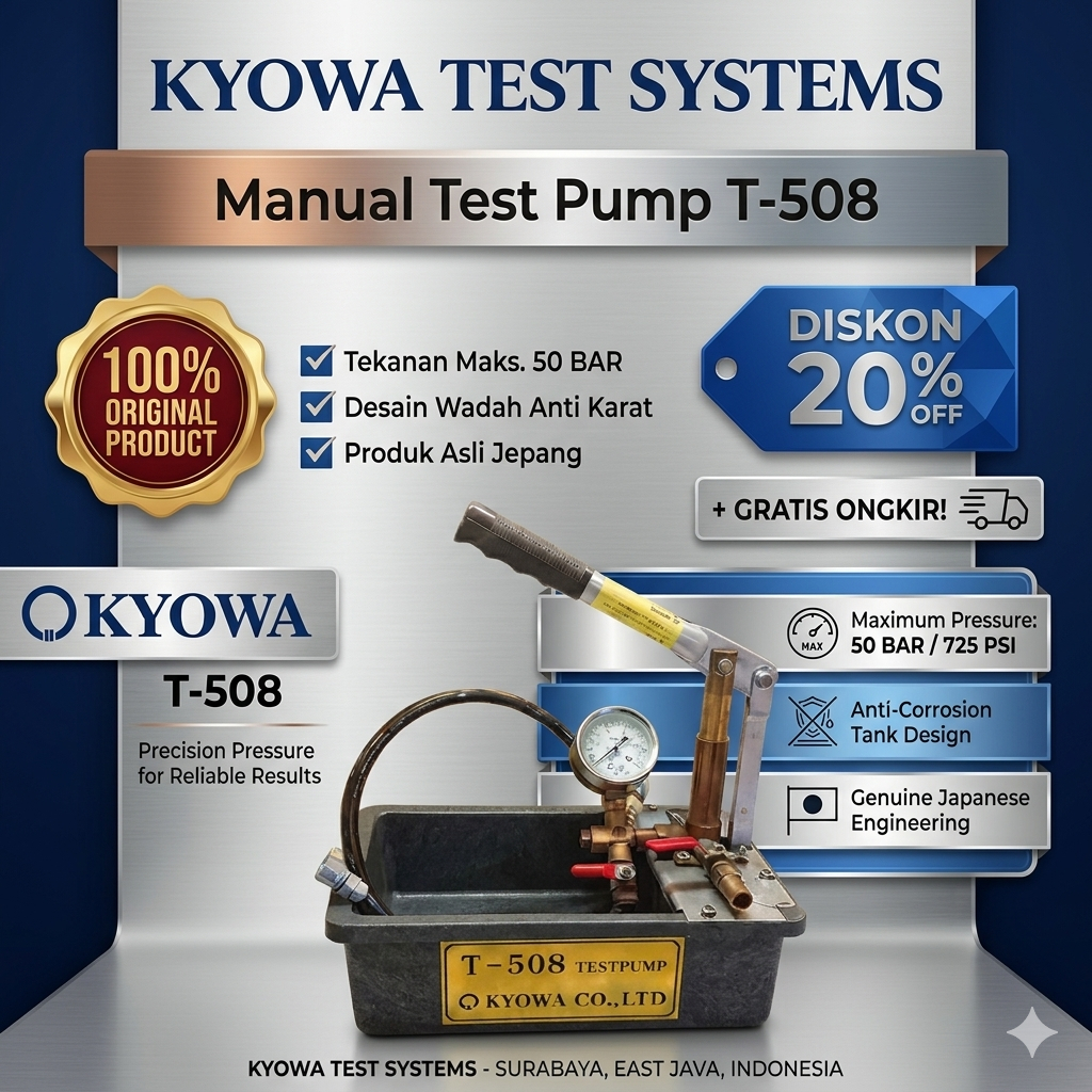KYOWA MANUAL TEST PUMP T508 Manual test pump Tekanan 50 Bar Kyowa T 508