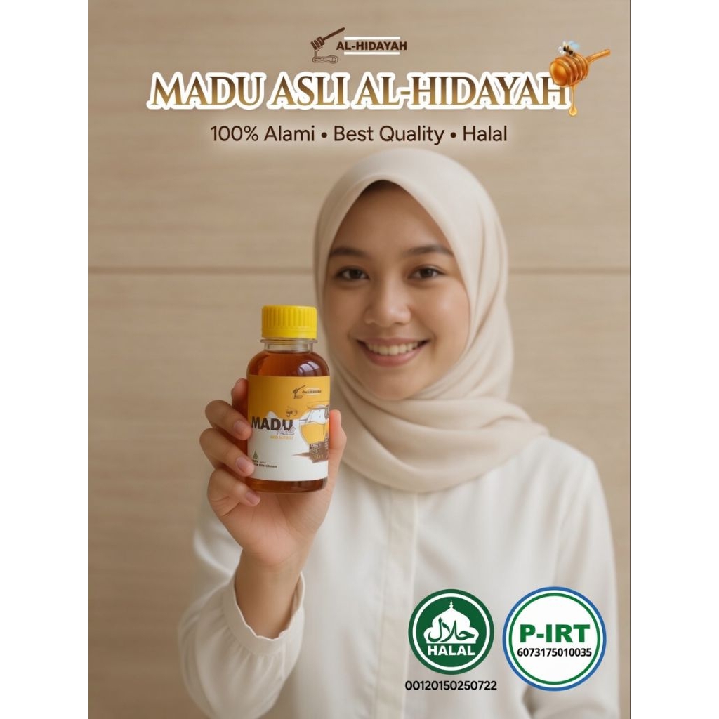 Madu Murni Al Hidayah Tampa Campuran isi 150ml Kemasan Botol Plastik