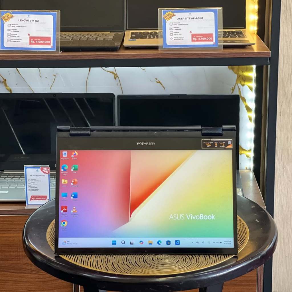 PROMO AMBYAR ASUS VIVOBOOK TM4201AAMD RYZEN 7-4700U/SSD512GB/RAM8GB/MULUS
