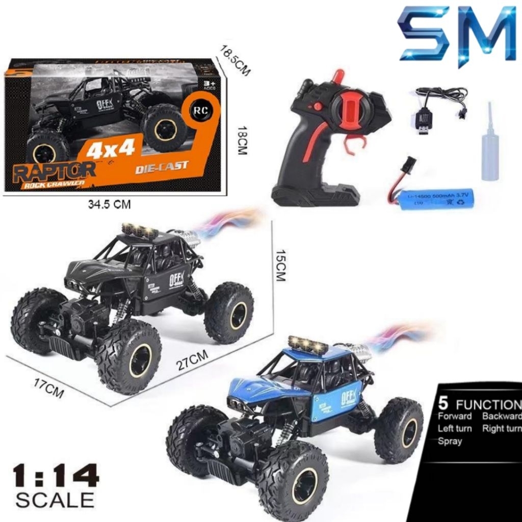MOBIL REMOTE REMOT KONTROL SPRAY ASAP OFFROAD 4WD METAL 2.4 GHz