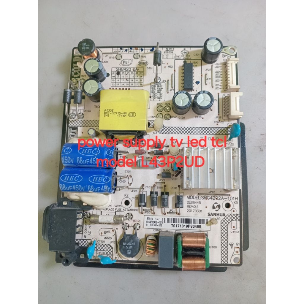 Power supply tv led tcl
