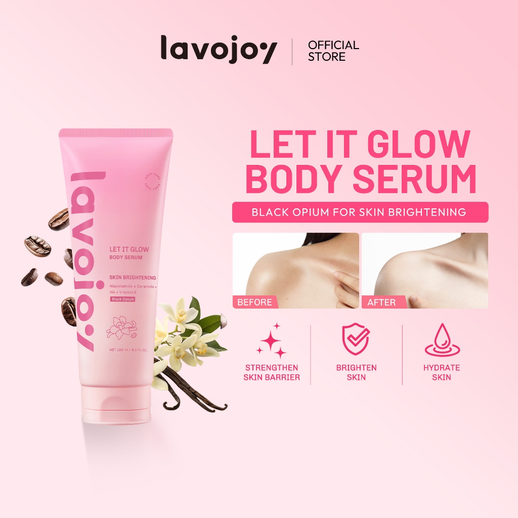 Lavojoy Let It Glow Black Opium Body Serum Skin Brightening Upgraded Version | Body Lotion Untuk Men