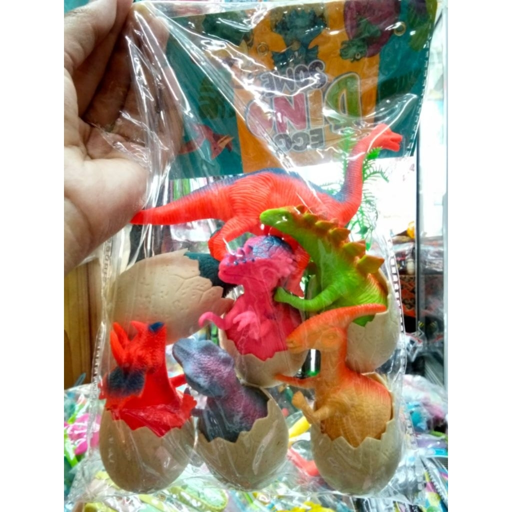 3350 Mainan Edukasi Anak Figur Dinosaurus Set - Telur Dino & Pohon Kelapa