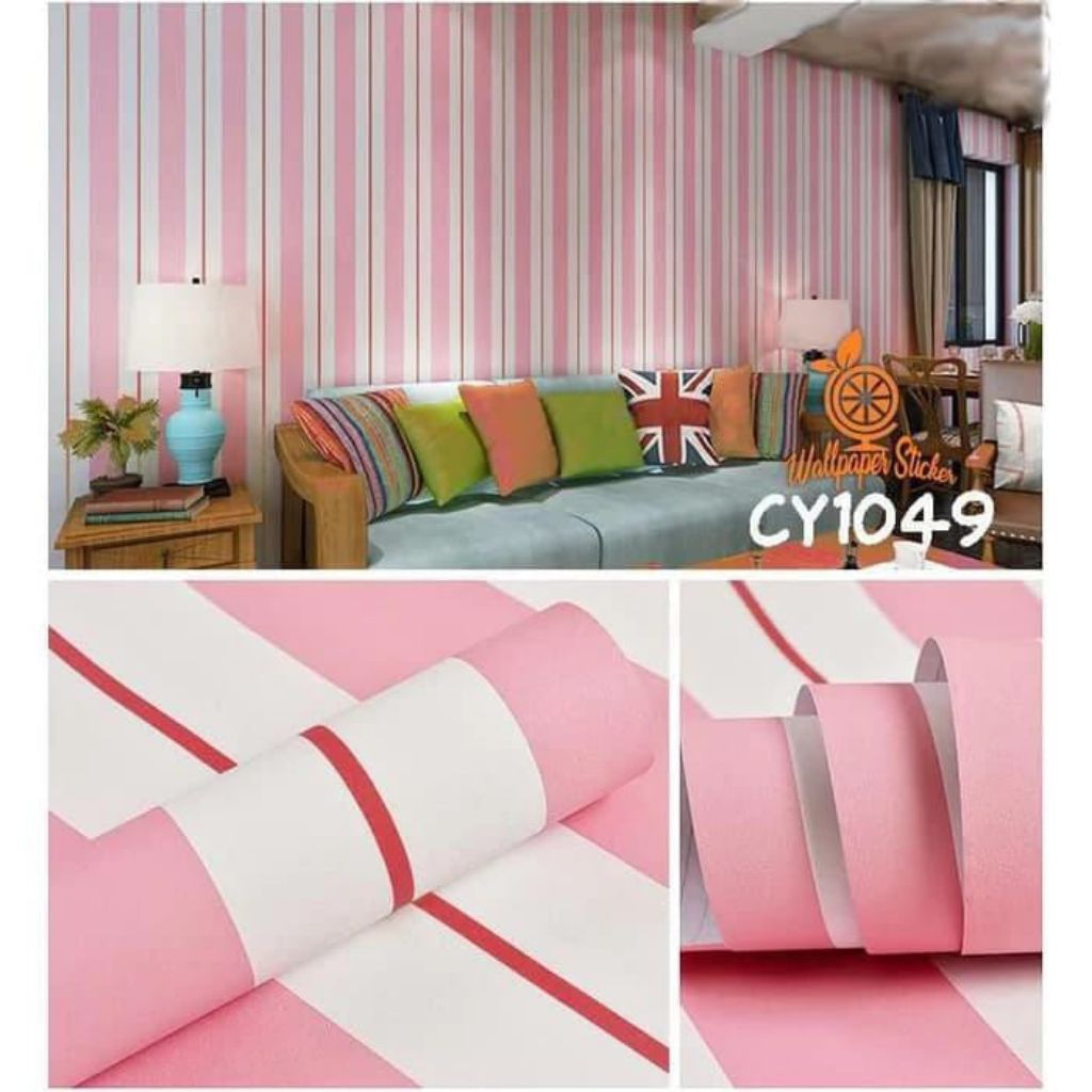 Wallpaper Dinding Motif Salur Wallpaper Dinding Panel Wallpaper Dinding Ruang Tamu Motif Salur PVC T