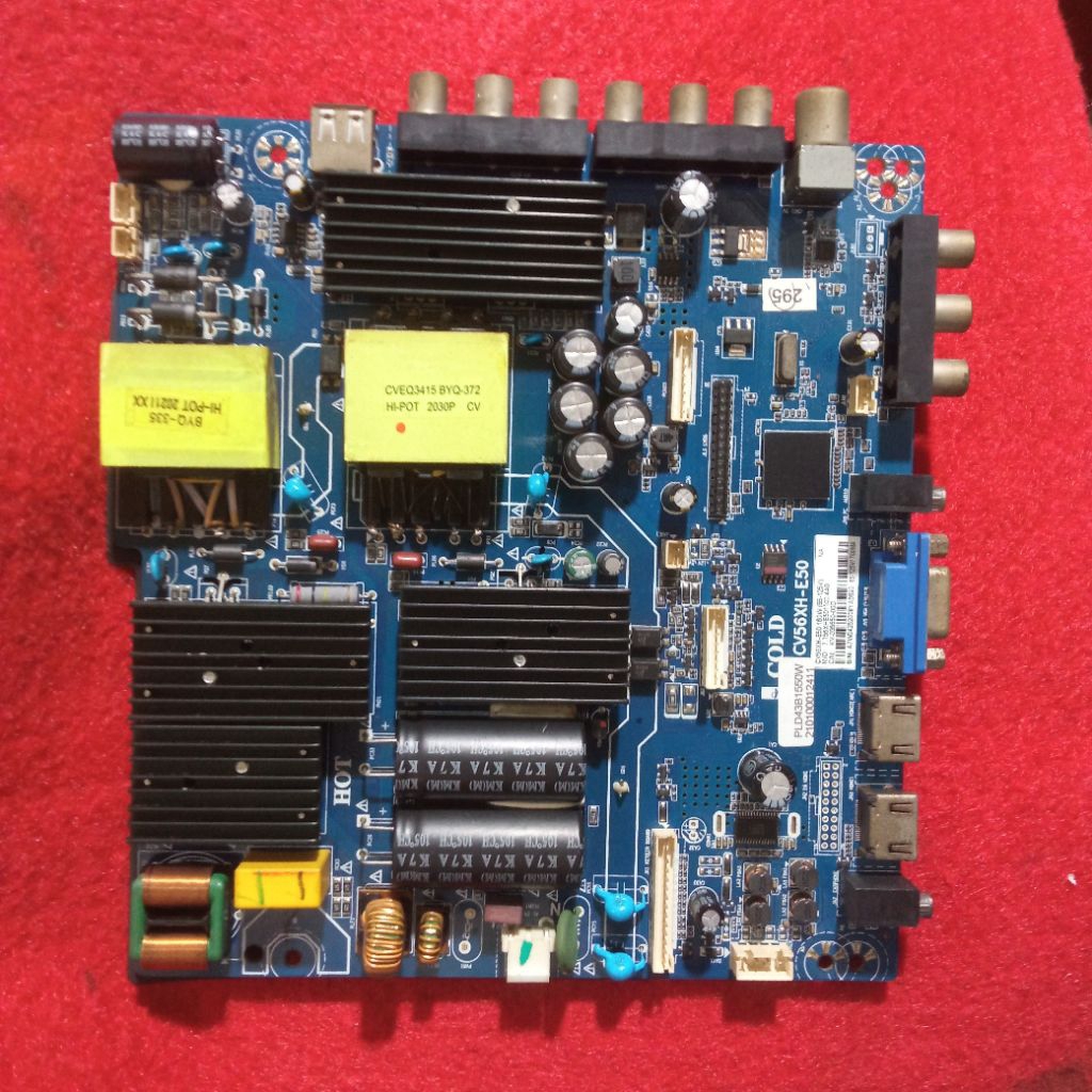 MAINBOARD POLYTRON PLD43B1550W 43B1550 / MB MOBO MOTHERBOARD / MESIN TV POLYTRON PLD 43B1550 W