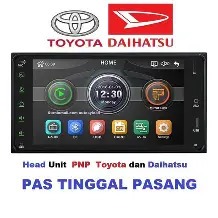 Head Unit TV Mobil Android 7 inch Double Din OEM Look PNP Toyota Ram 2Gb New OS Garansi