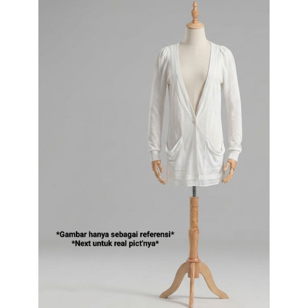 long cardigan putih { Baju PL }
