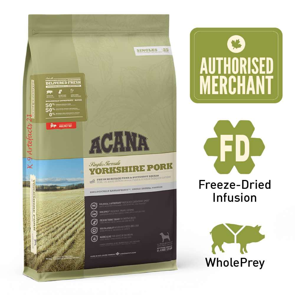 ACANA Singles Yorkshire Pork Dry Dog Food 6kg