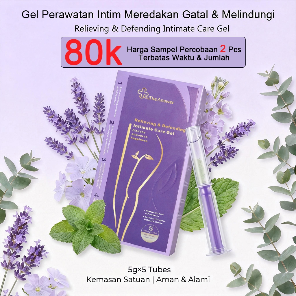 Gel Pembersih Kewanitaan Wanita | Atasi Keputihan, Gatal & Bau Miss V | Antibakteri & Menenangkan | 
