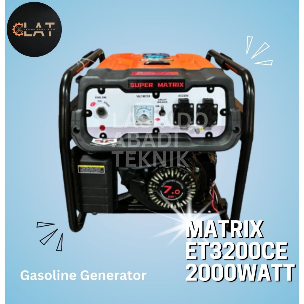 genset matrix et3200ce 2000watt 2200watt bensin generator et 3200 ce matrik et 3200 c e 2200 2000 wa