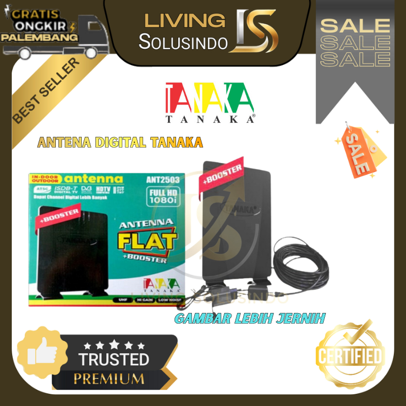 Antena Digital Tanaka ANT2503 Antena Digital Tanaka Indoor dan Outdoor Tanaka Flat+Booster Antena
