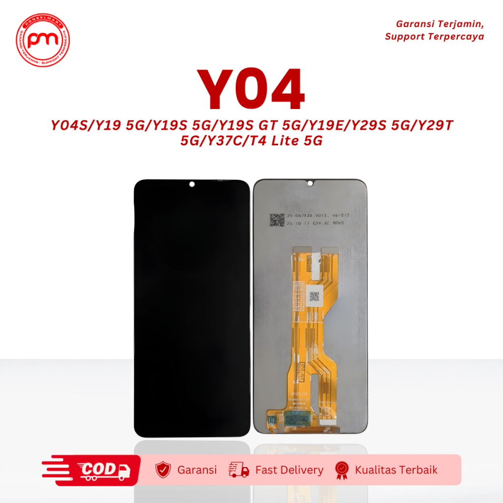 LCD Vivo Y04 Y04S Y19 5G Y19S 5G Y19S GT 5G Y19E Y29S 5G Y29T 5G Y37C T4 Lite 5G