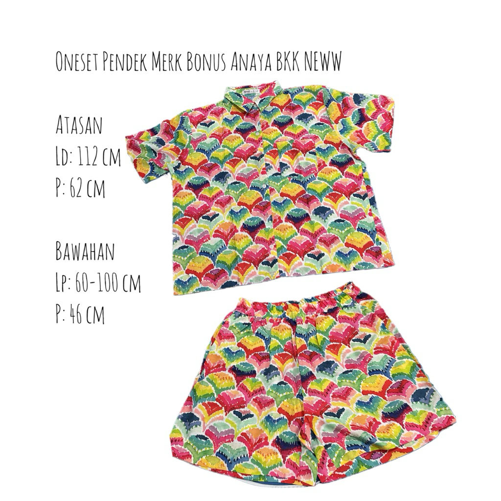 Oneset Pendek Merk Bonus Anaya BKK >>> NEWWW