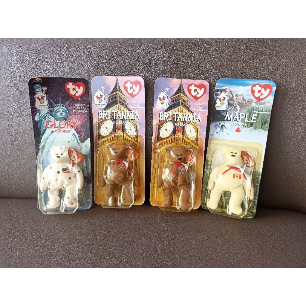 paket set 4 pcs mainan happy meal McDonald ty bear