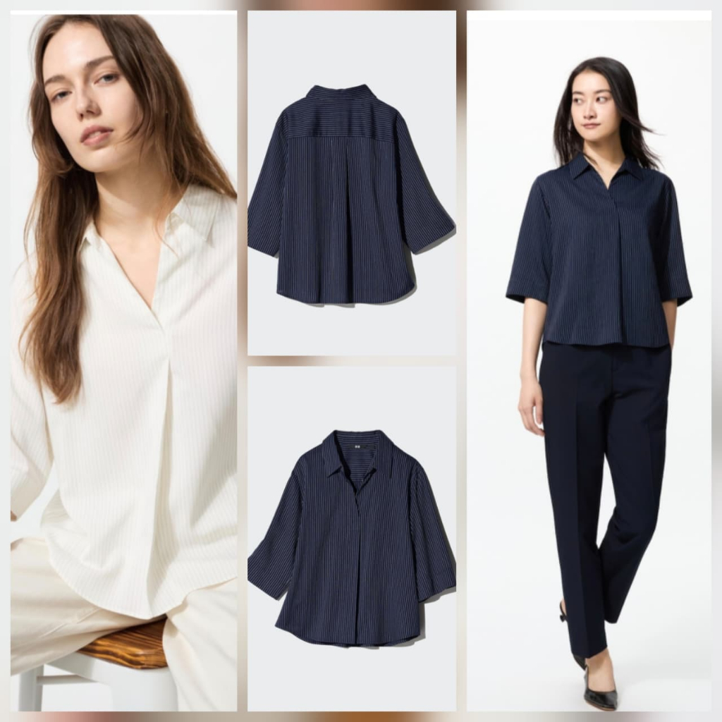JASTIP UNIQLO BLOUSE RAYON KERAH SKIPPER