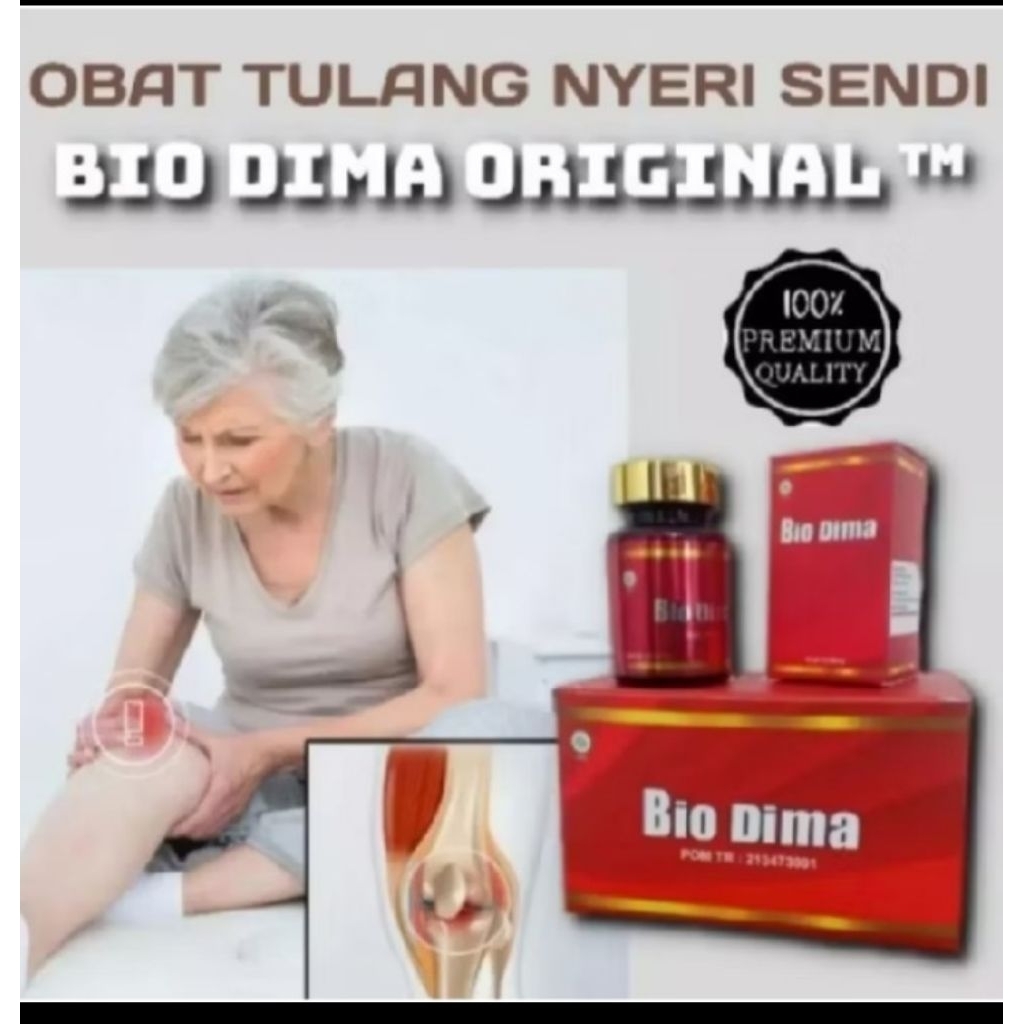 Bio Dima Asli Original Herbal Nyeri Sendi Tulang Syaraf Pinggal Lutut Asam Urat Rematik Kolesterol A