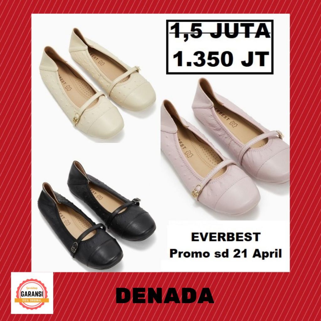 Sepatu flat wanita Everbest seri DENADA sale original 100%