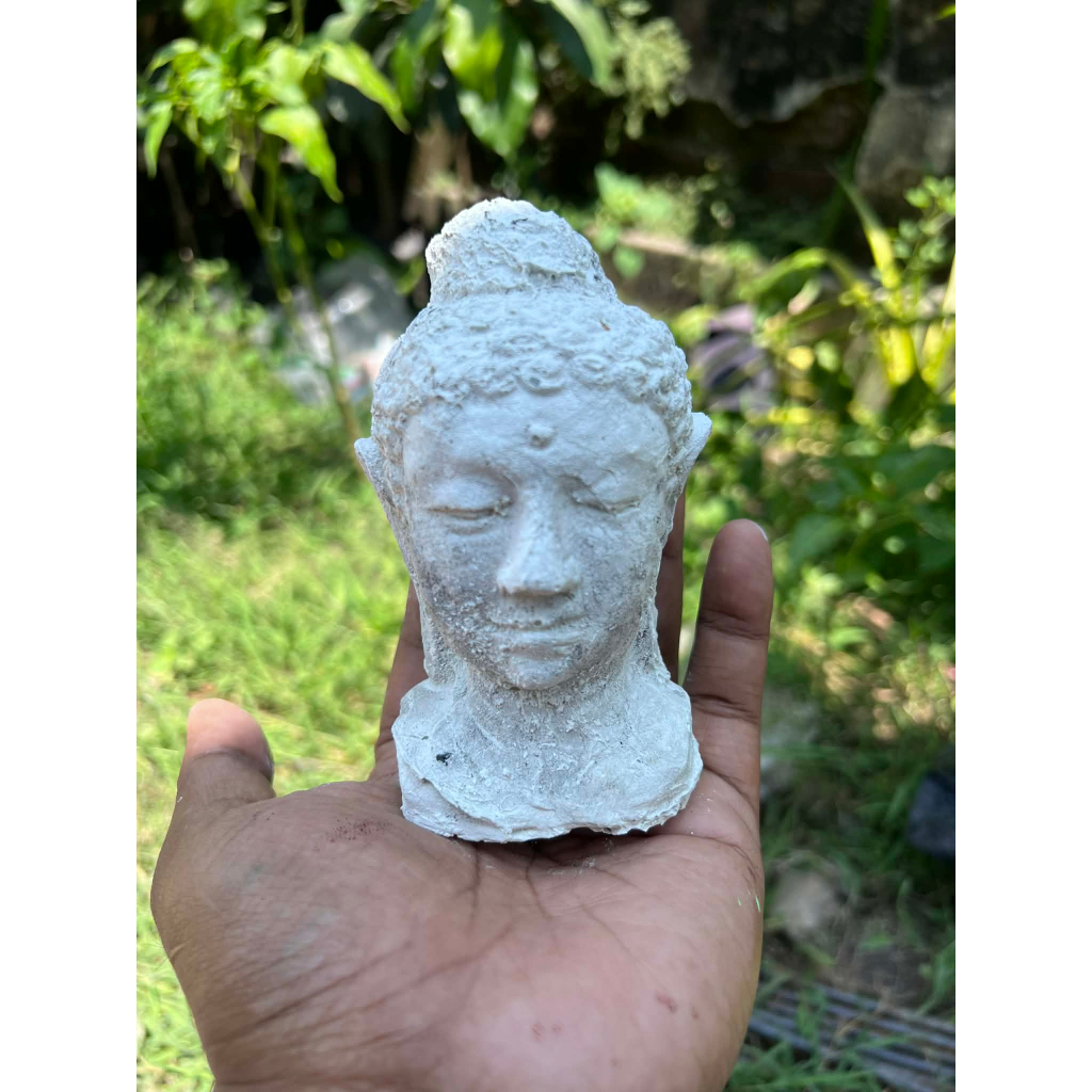 patung batu budha hiasan aquarium