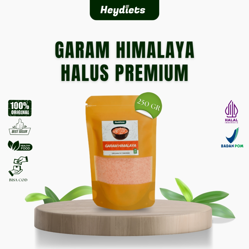 COD Makassar Garam Himalaya 250 gr/ Garam Original Premium Pink Salt/ Penyedap Rasa/ (COD MAKASSAR)
