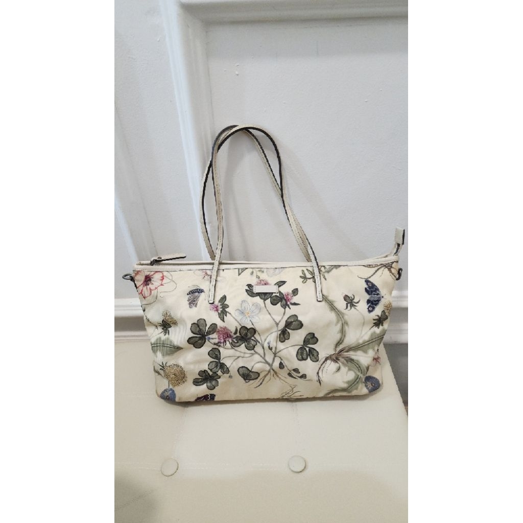 Gucci tote bag floral canvas