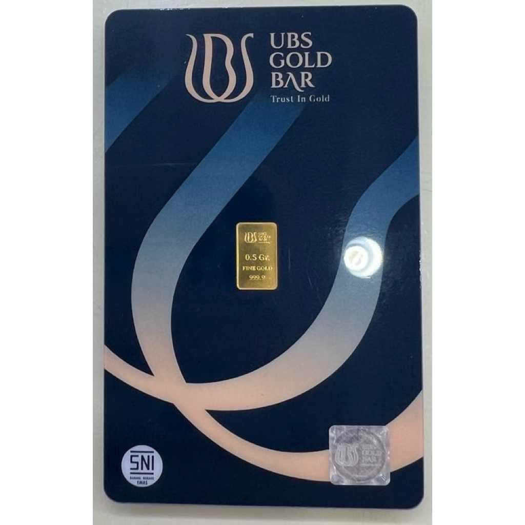 Logam Mulia Emas UBS 0,5 gram Press Mulus Barcode