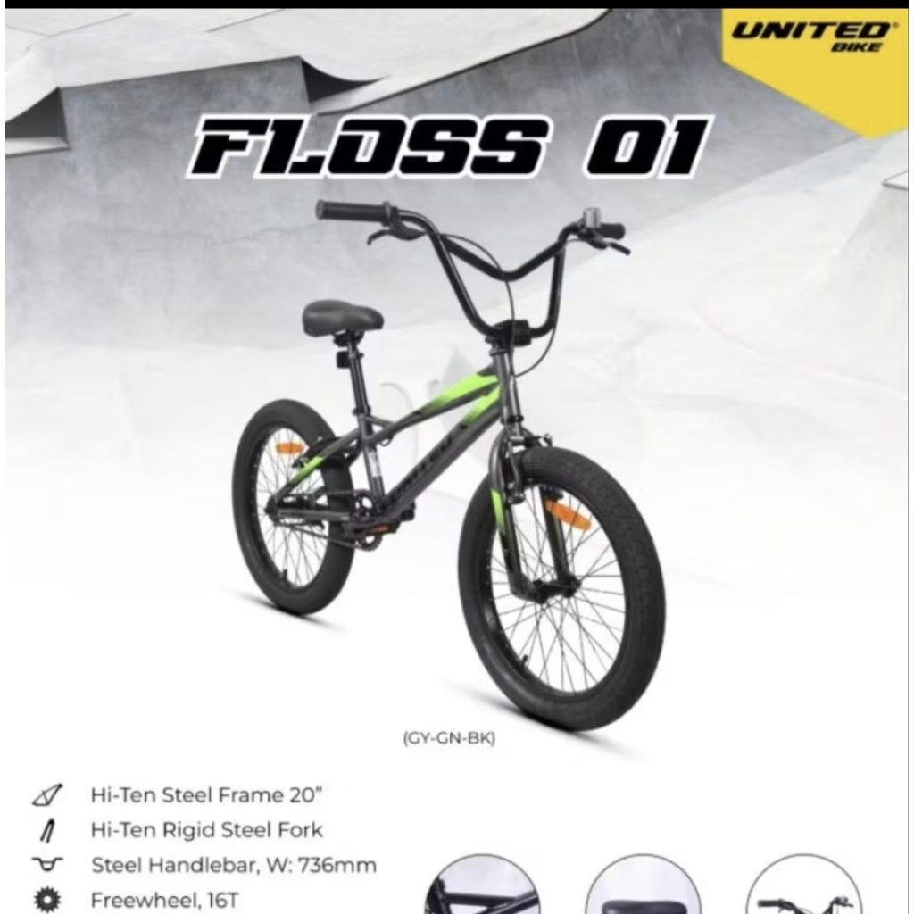 SEPEDA BMX UKURAN 20 UNITED FLOSS JJVN