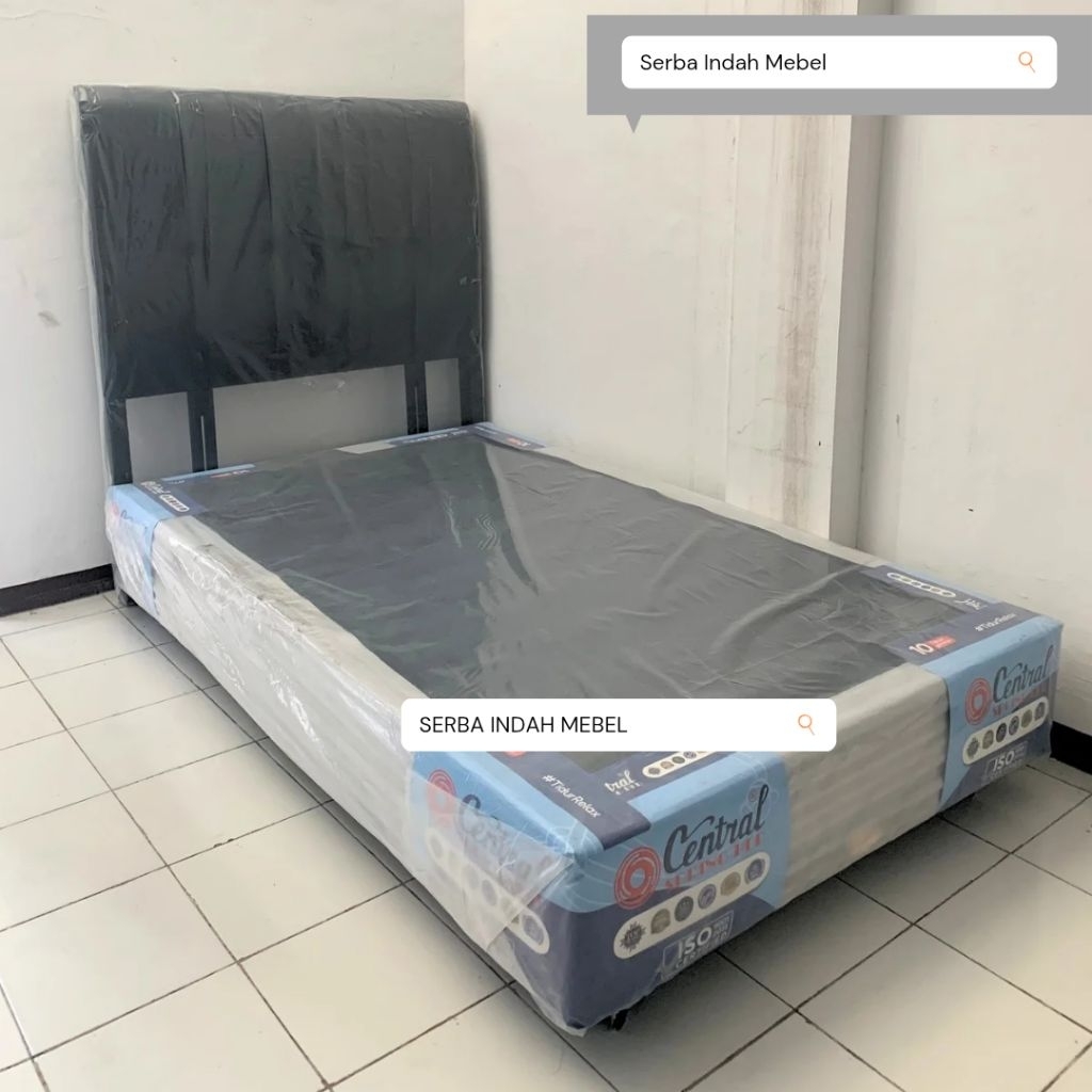 DIVAN SANDARAN SPRING BED MERK CENTRAL BAHAN OSCAR 90 X 200 CM 120 X 200 160 X 200 CM 180 X 200 CM K