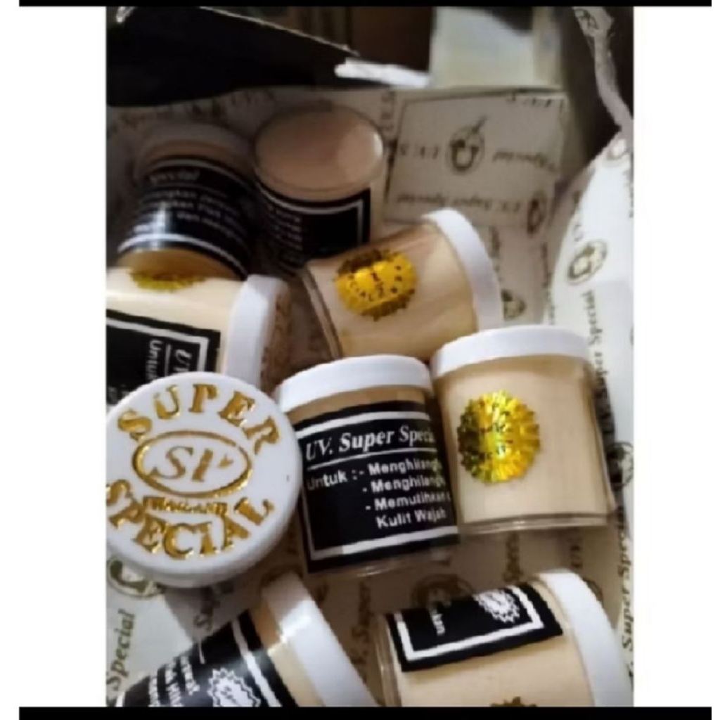 (Dapat 3) Cream pemutih wajah SP Thailand hitam asli berhologran emas