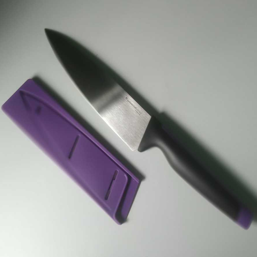 Jual Pisau Dapur Tupperware Universal Series Chef Knife Stainless Steel Tajam Ungu Hitam Original