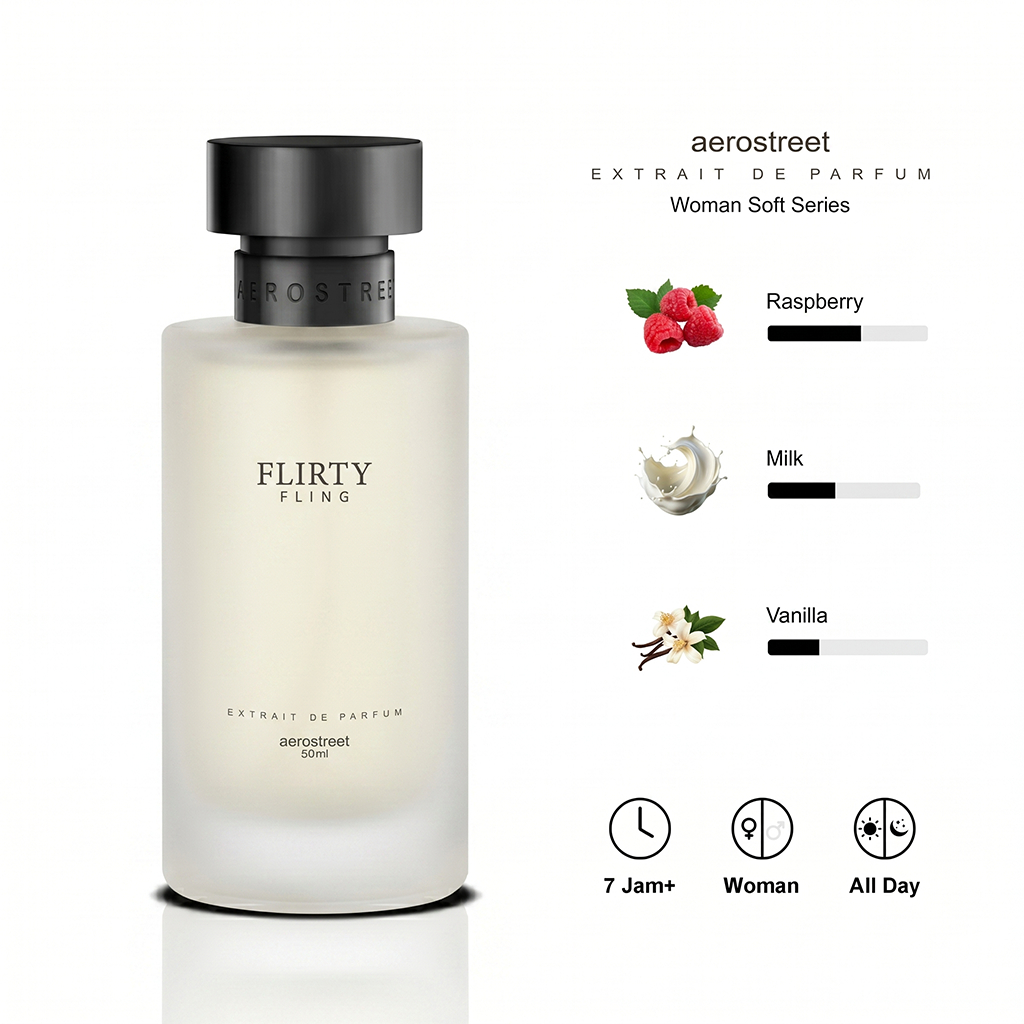 Aerostreet Flirty Fling Parfum Wanita EDP Fruity Parfume Cewek Women Extrait De Parfum Aroma Segar T