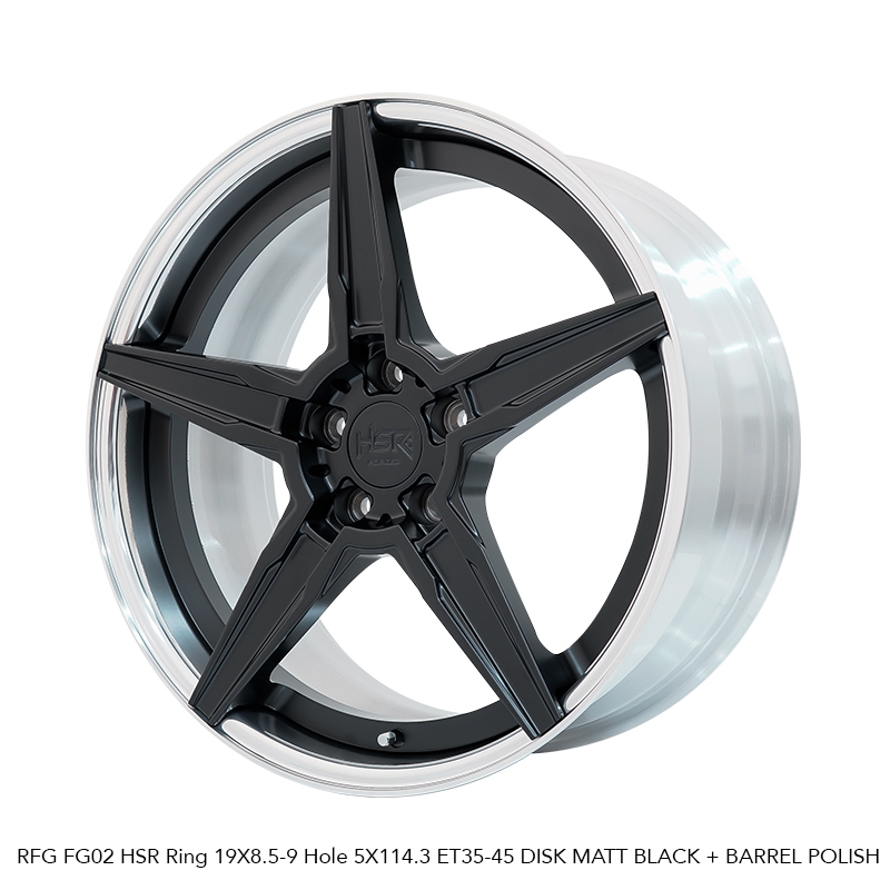 RFG FG02 HSR R19X85/9 H5X114,3 ET35/45 DISK MB/BFP (CB52 untuk mobil Honda: Civic, HR-V, CR-V, Accor