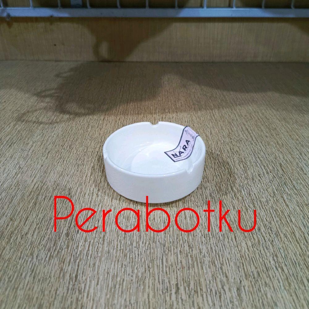 Nara Asbak Aomori 3.5" CAA-035 / Asbak Keramik Putih Polos
