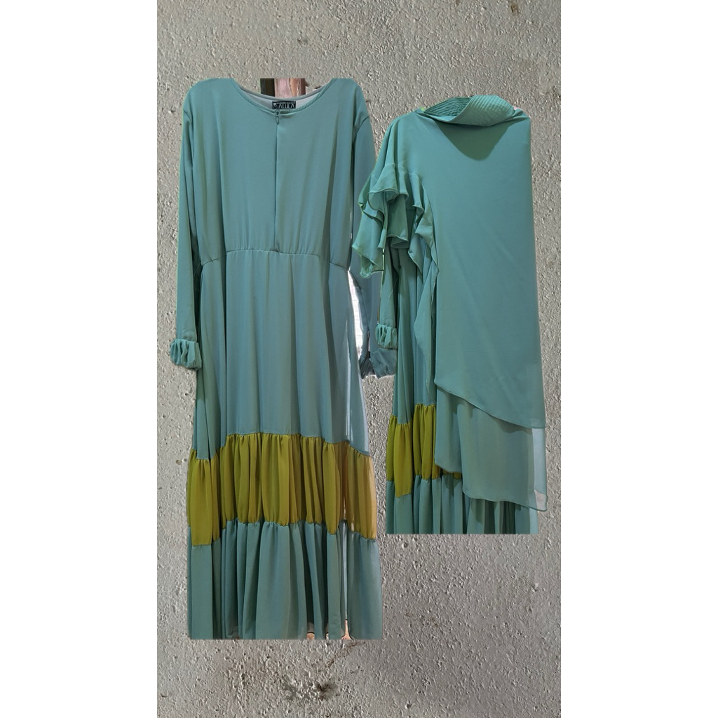 preloved set gamis jilbab ceruty