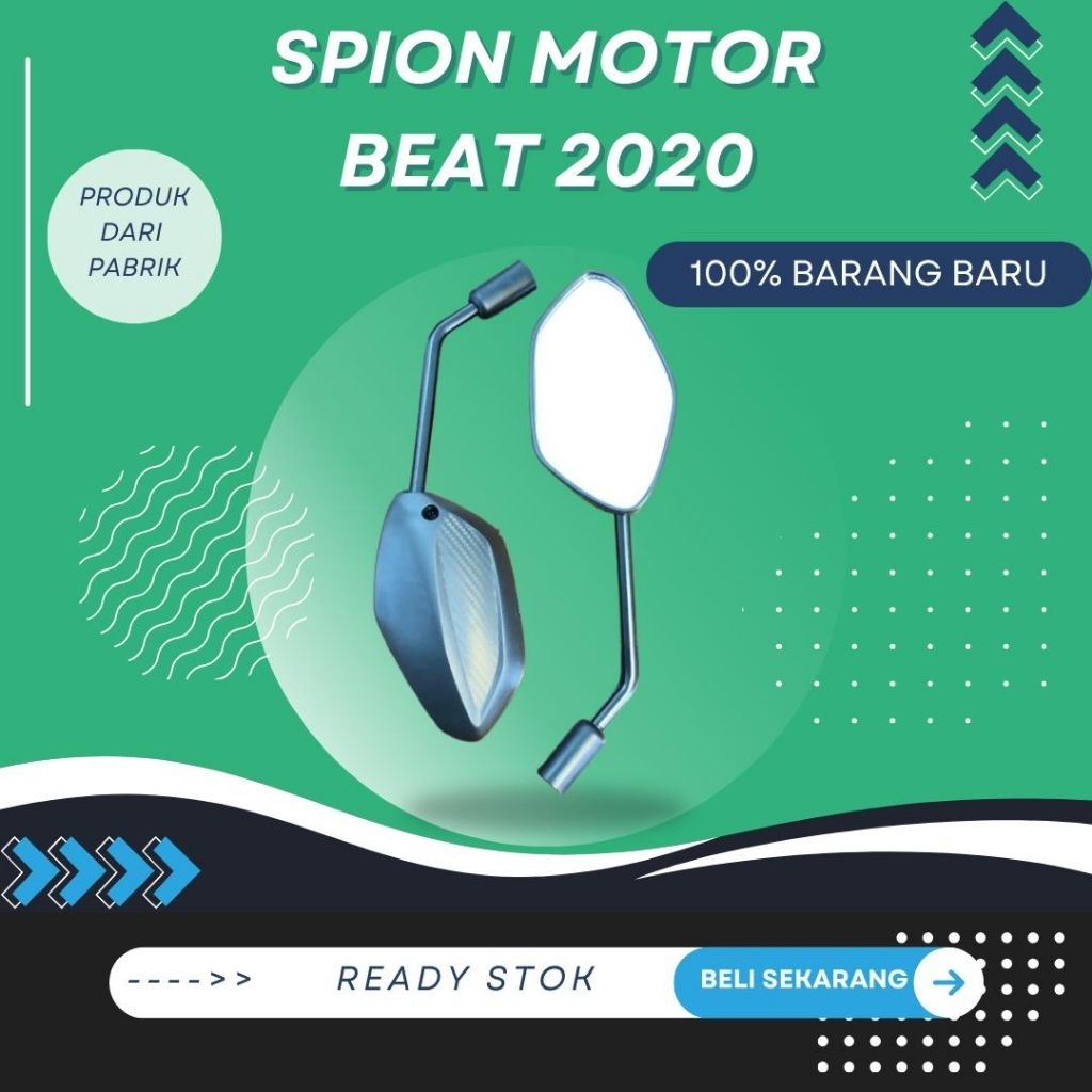Spion BEAT 2020 Standar Kaca Cembung 2 Pcs Kanan Kiri / Spion BEAT 2020 Honda