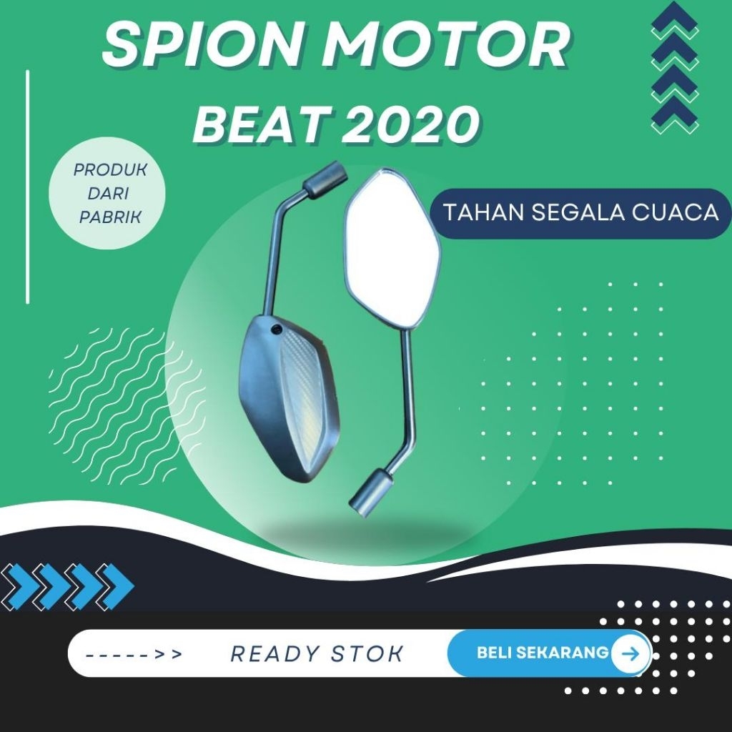 Spion BEAT 2020 Standar Kaca Cembung 2 Pcs Kanan Kiri / Spion BEAT 2020 Honda