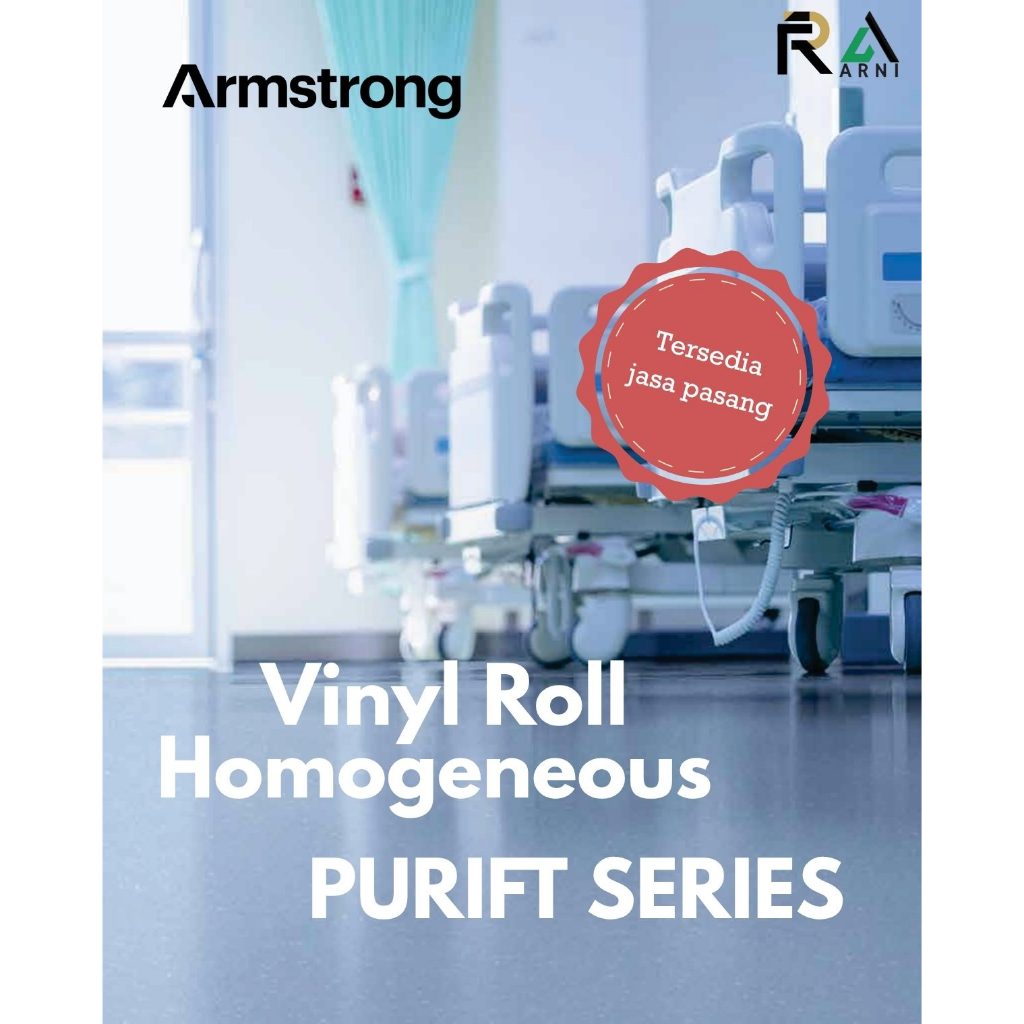 Vinyl Roll Armstrong Purift Series 3mm | Lantai Anti Air Tebal | Coverage 26m²