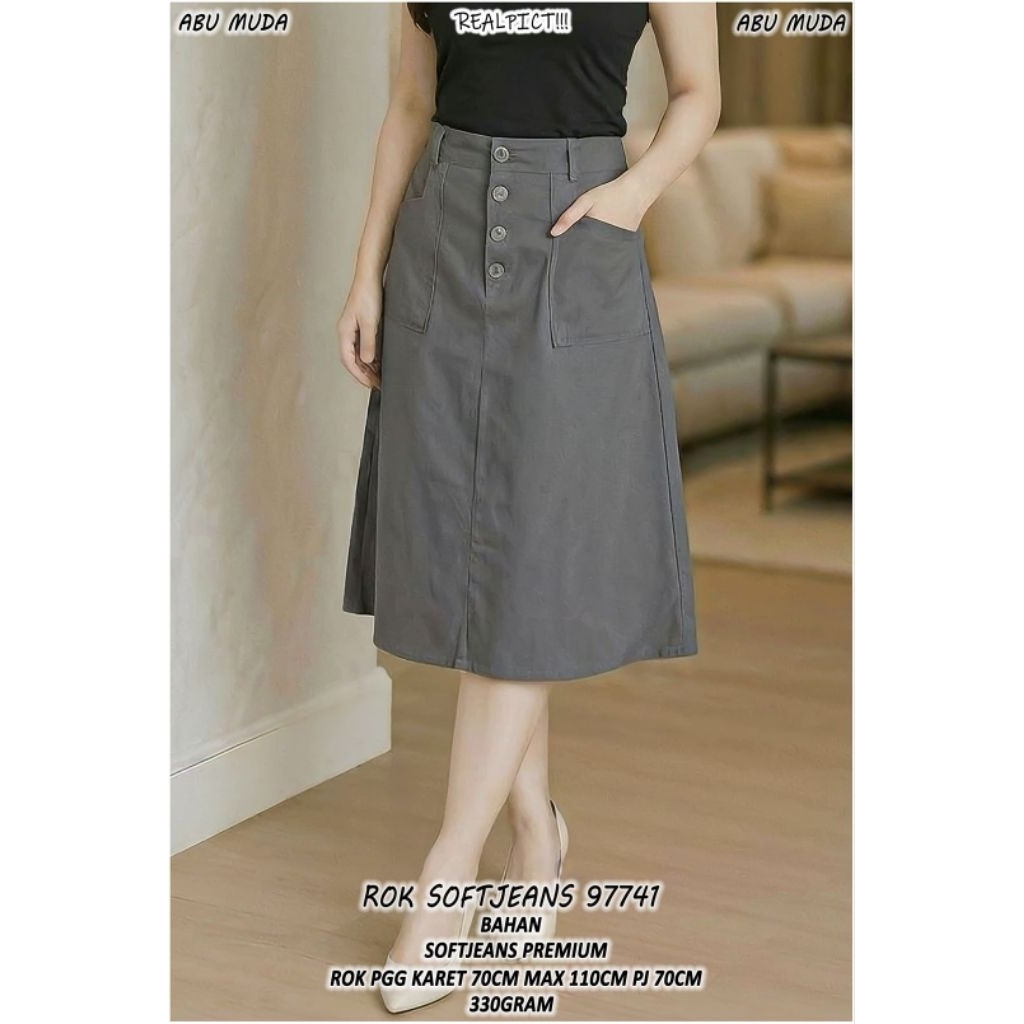 rok soft jeans wanita/rok soft jeans wanita korea style/rok soft jeans wanita terbaru~97741