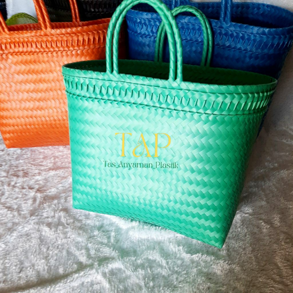 Tas Anyaman Plastik Untuk Hajatan Wanita Belanja Pasar Jumbo Tas Anyam Polos MURAH GROSIR  Muat Beba