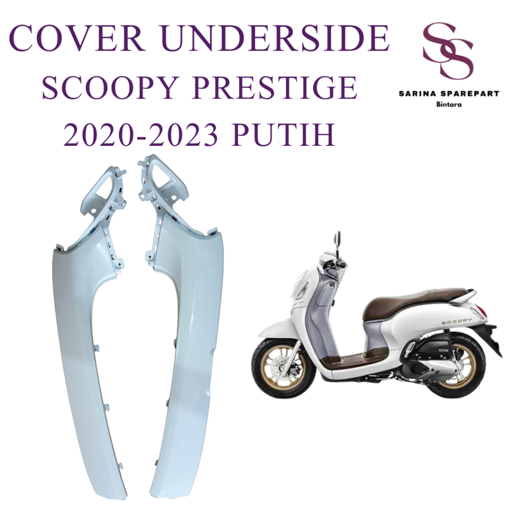 Dek Kolong R+L Scoopy Prestige 2020-2023 Footrest Bawah Scoopy Prestige K2F PUTIH Tenshi