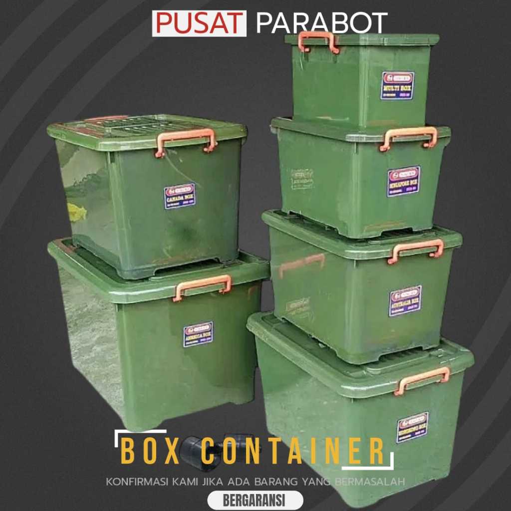 BOX KONTENER SERBAGUNA KONTAINER HIJAU KECIL-BESAR